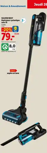 Lidl SILVERCREST Aspirateur cyclonique sans fil offre