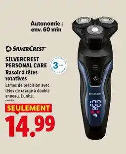 Lidl SILVERCREST Personal care Rasoir à têtes rotatives offre