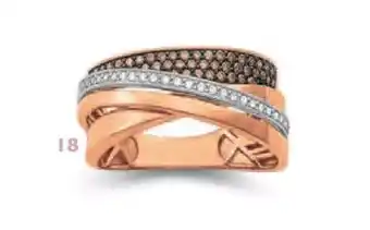 Le manège à bijoux Bague diamants blancs et diamants bruns 0.43 ct. taille 56. offre