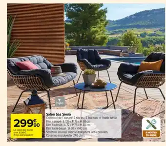 Carrefour Salon Bas Siena offre