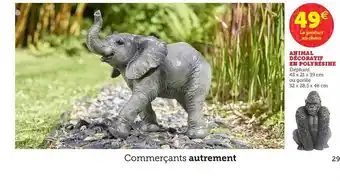 Hyper U Animal Décoratif En Polyrésine offre