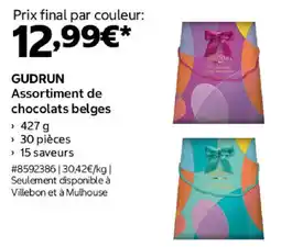 Costco GUDRUN Assortiment de chocolats belges offre