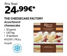 Costco THE CHEESECAKE FACTORY Assortment cheesecake offre