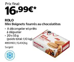 Costco ROLO Mini Beignets fourrés au chocolatitos offre