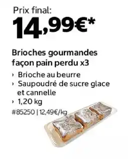 Costco Brioches gourmandes façon pain perdu x3 offre