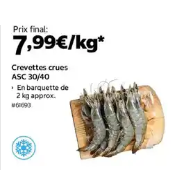 Costco Crevettes crues ASC 30/40 offre