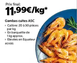 Costco Gambas cuites ASC offre