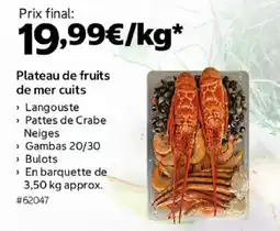 Costco Plateau de fruits de mer cuits offre