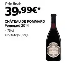 Costco CHÂTEAU DE POMMARD Pommard 2014 offre