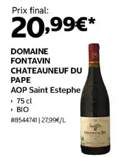 Costco Domaine fontavin chateauneuf du pape aop saint estephe offre