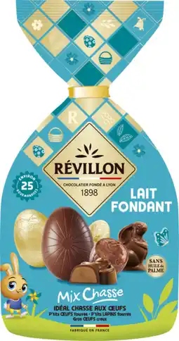 Auchan Revillon assortiment de bonbons en chocolat au lait révillon offre