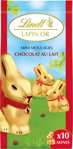 Auchan Lindt mini moulages lapin or lindt offre