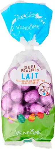 Auchan Vendome oeufs pralinés au chocolat au lait vendôme offre