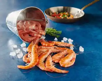 Auchan Sans marque crevettes entières cuites réfrigérées offre