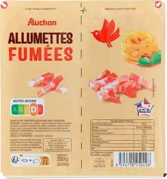 Auchan Auchan allumettes fumées auchan offre