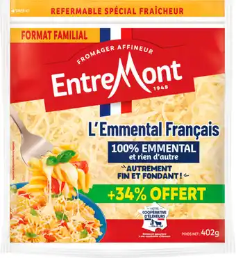 Auchan Entremont emmental râpé entremont offre