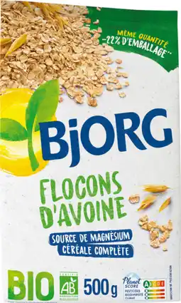 Auchan Bjorg flocons d'avoine bio bjorg offre