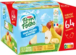 Auchan Pom potes compote gourdes sans sucres ajoutés pom'potes offre