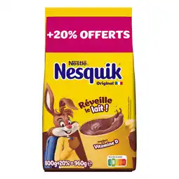 Auchan Nestle chocolat en poudre poche nesquik offre