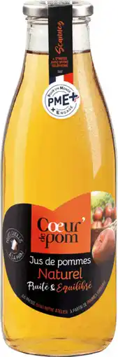 Auchan Coeur de pom coeur de pomme pur jus naturel offre