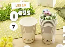 Gifi 10 gobelets carton offre