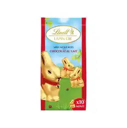Auchan Supermarché Lindt mini moulages lapin or lindt offre