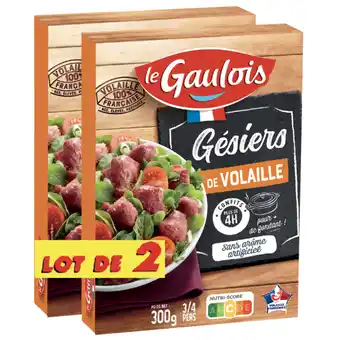 Auchan Supermarché Le gaulois lot de 2 gésiers ou foies de volaille confits le gaulois offre