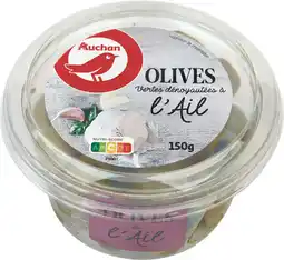 Auchan Supermarché Auchan olives vertes dénoyautées à l'ail auchan offre