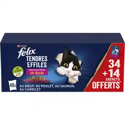 Auchan Supermarché Purina éffilés en gelée félix offre
