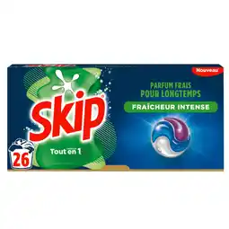 Auchan Supermarché Skip lessive capsules 3 en 1 fraicheur intenseskip offre