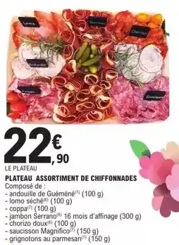 E.Leclerc Plateau assortiment de chiffonnades offre