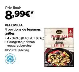 Costco VIA EMILIA 4 portions de légumes grilles offre