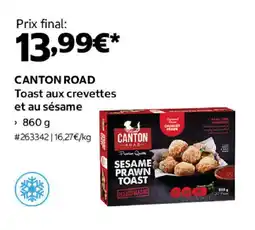 Costco CANTON ROAD Toast aux crevettes et au sésame offre