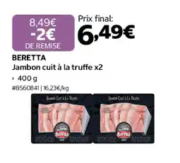 Costco BERETTA Jambon cuit à la truffe x2 offre