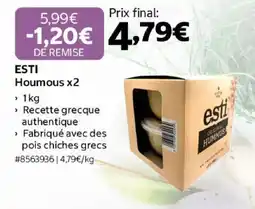 Costco ESTI Houmous x2 offre