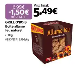 Costco GRILL O'BOIS Boîte allume feu naturel offre