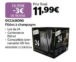Costco OCCASIONS Flûtes à champagne offre