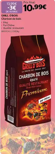 Costco GRILL O'BOIS Charbon de bois offre