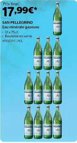 Costco SAN PELLEGRINO Eau minérale gazeuse offre