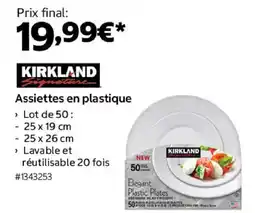 Costco KIRKLAND Assiettes en plastique offre