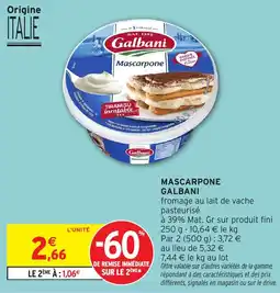 Intermarché Mascarpone galbani offre