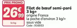 Promocash Promo - filet de bœuf semi-pare 3 kg+ offre