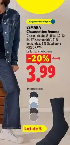 Lidl Esmara - chaussettes femme offre