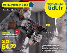 Lidl Parkside - performance perforateur haut haut haute sans fil offre