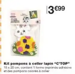 Monoprix Kit pompons à coller lapin offre