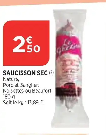 Bi1 Saucisson Sec offre