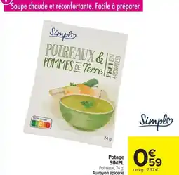 Carrefour Potage simpl offre