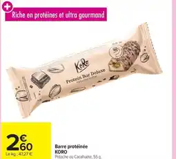 Carrefour Barre protéinée KORO offre