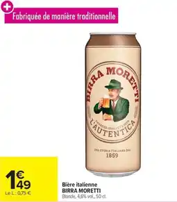 Carrefour Bière italienne birra moretti offre