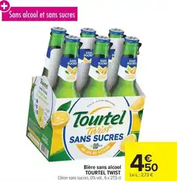 Carrefour Bière sans alcool tourtel twist offre